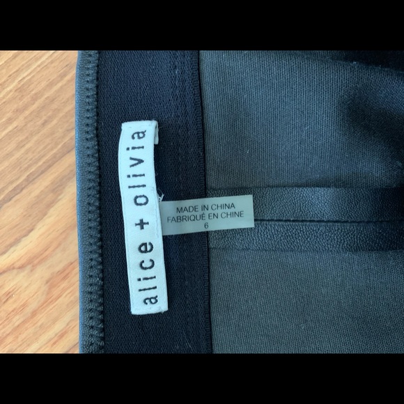 Alice + Olivia Front ZIP Leather and Suede Legging - Picture 3 of 5